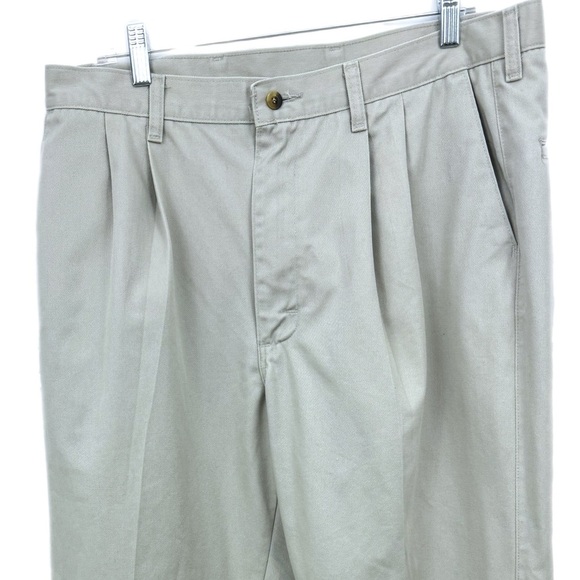 TIMBER CREEK by WRANGLER Pleated Khaki Pants Mens Sz 36 X 32 Trousers VTG 90s - Picture 2 of 9